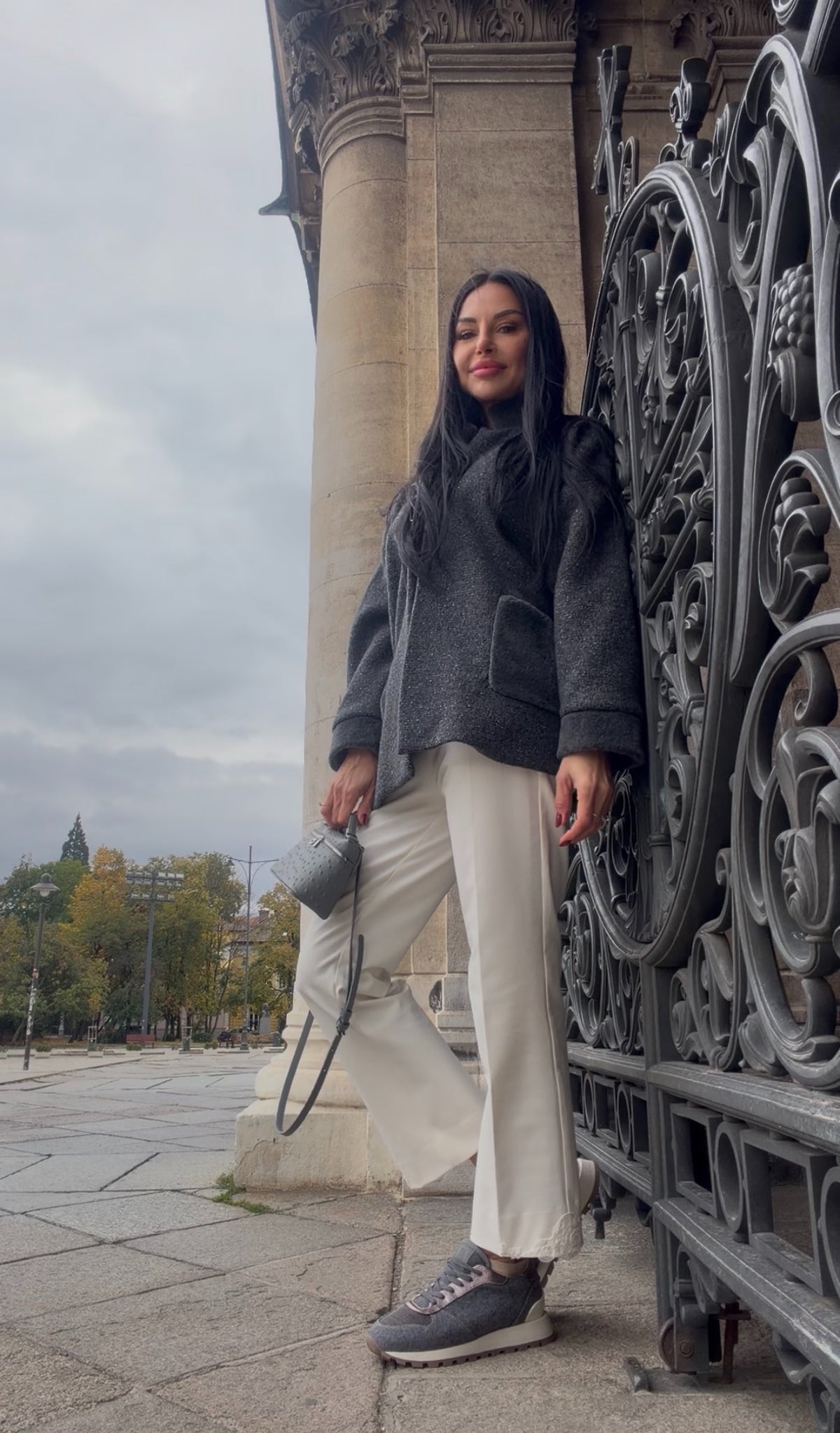 Silver Grey Mink Cardigan