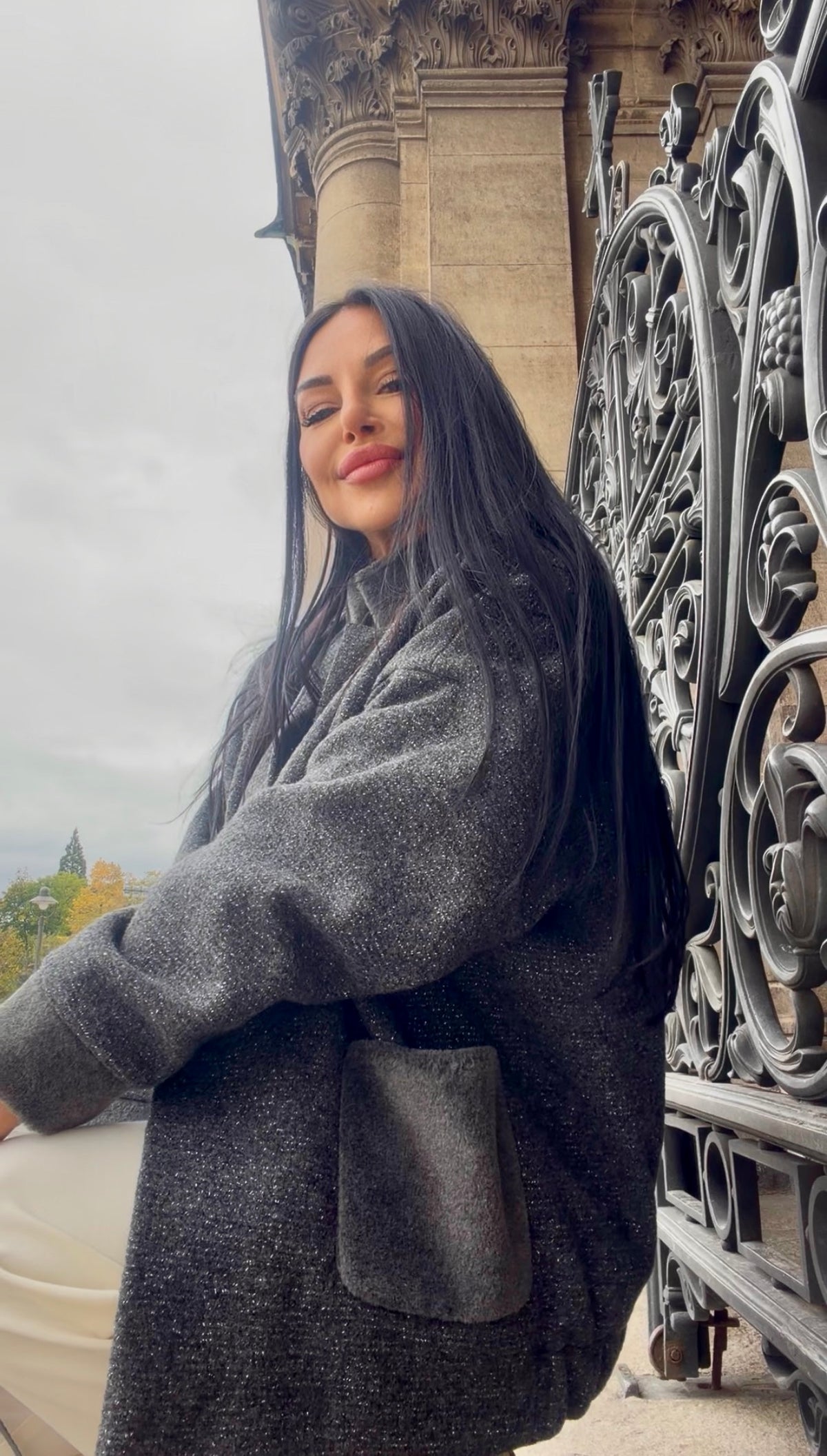 Silver Grey Mink Cardigan