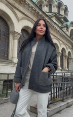 Silver Grey Mink Cardigan
