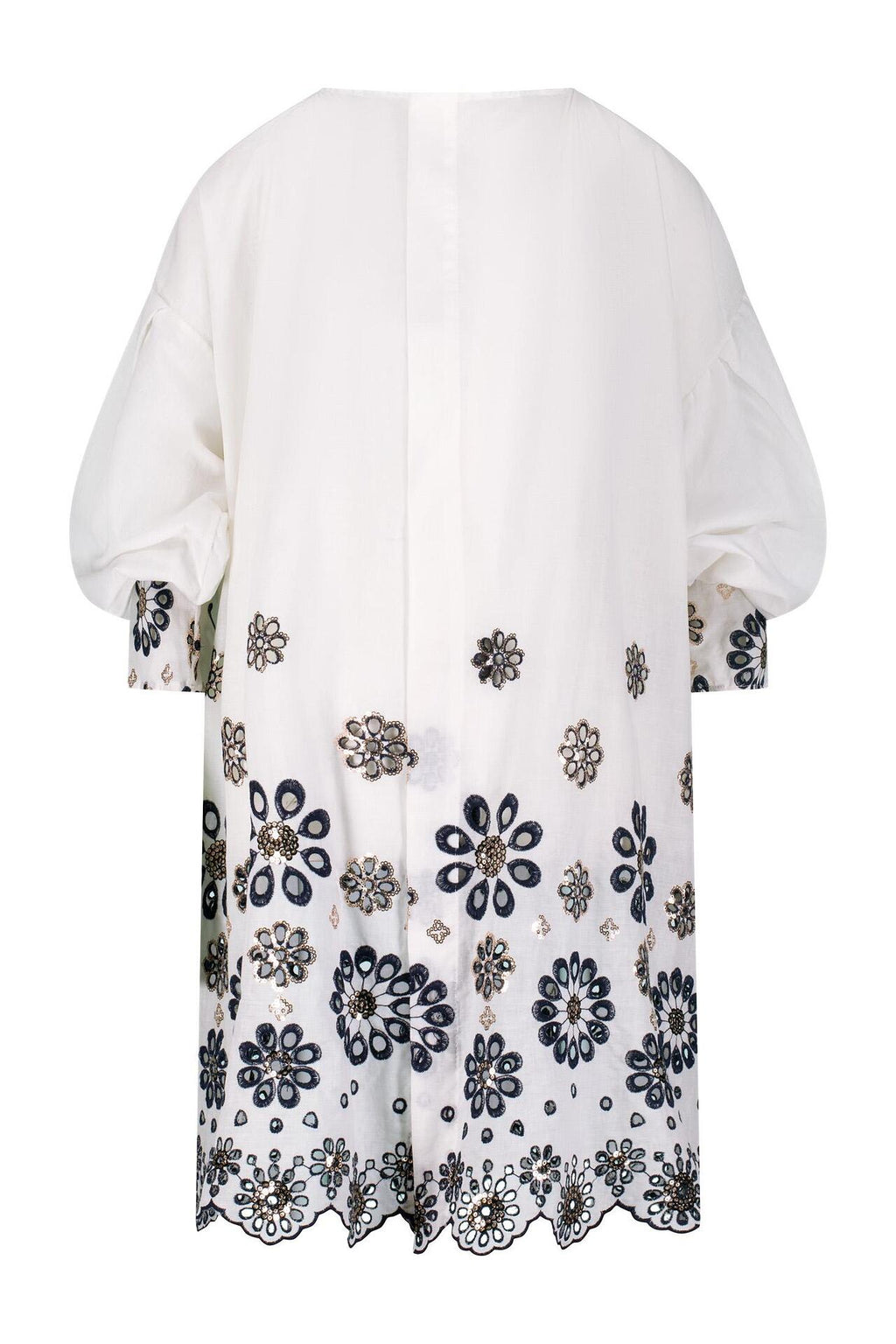 Cotton Long Shirt Gentle Flower