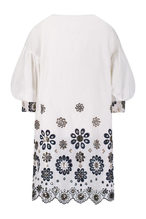 Cotton Long Shirt Gentle Flower