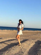 Skirt and shirt set White Summer