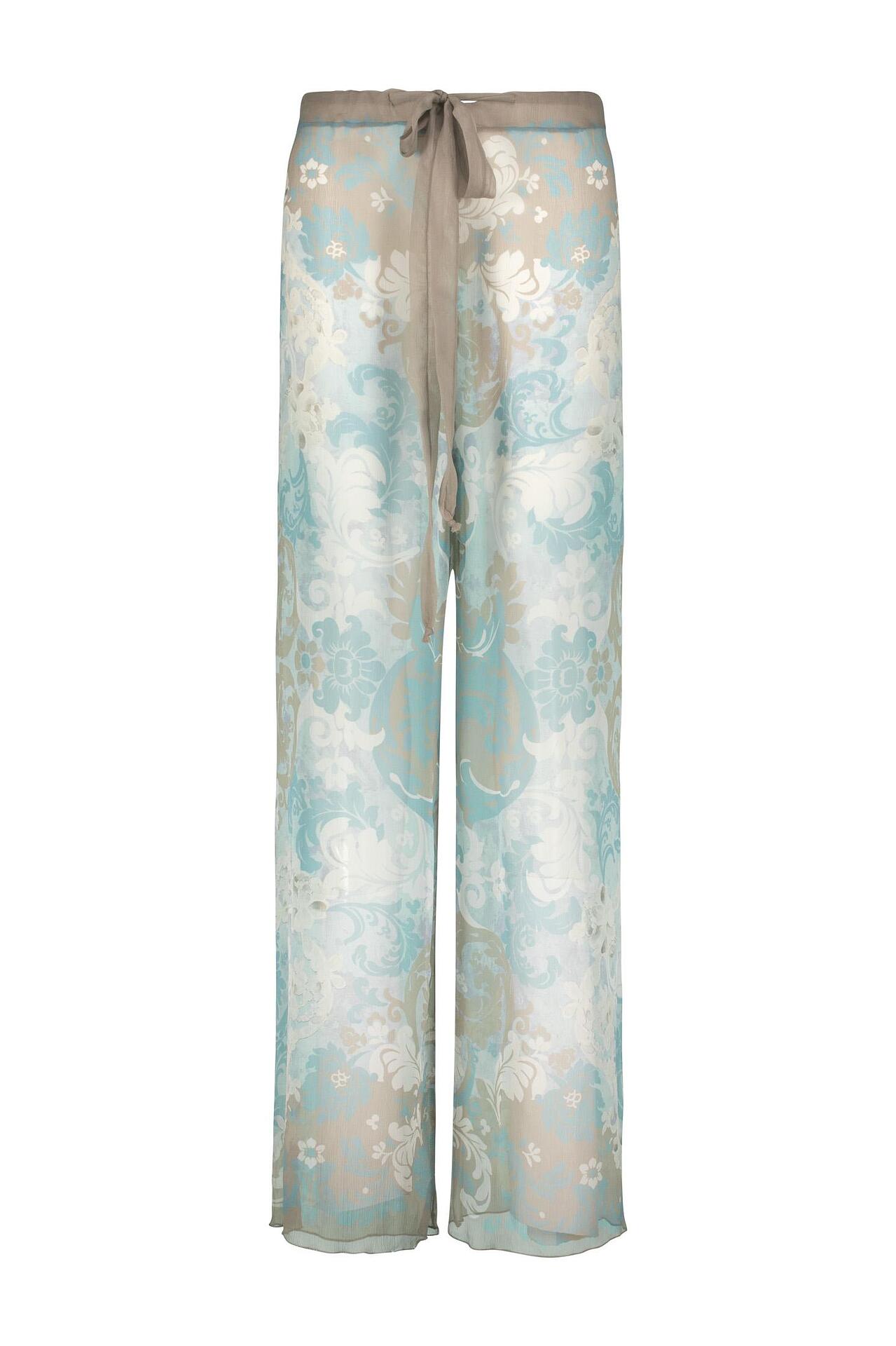Silk trousers Blue Whisper