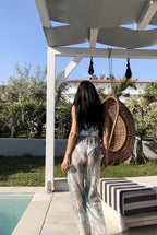 Silk trousers Blue Whisper