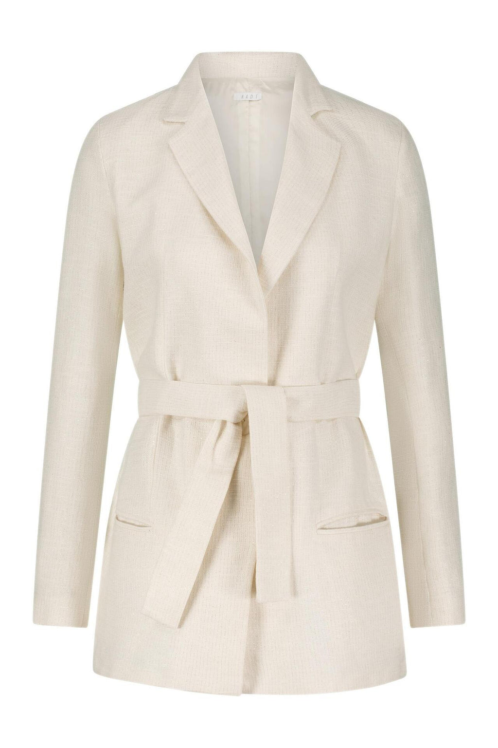 Pure Linen & Silver lamé White Blazer Elegant Me