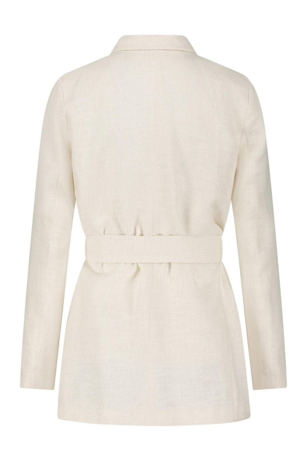 Pure Linen & Silver lamé White Blazer Elegant Me