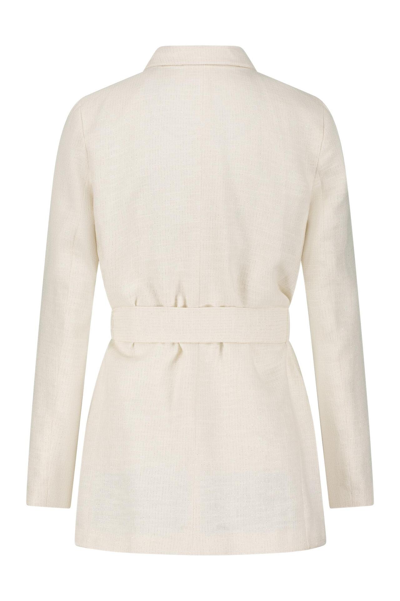 Pure Linen & Silver lamé White Blazer Elegant Me