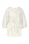 Silk & Lace Shirt White Pearl