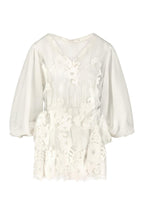 Silk & Lace Shirt White Pearl