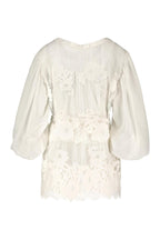Silk & Lace Shirt White Pearl