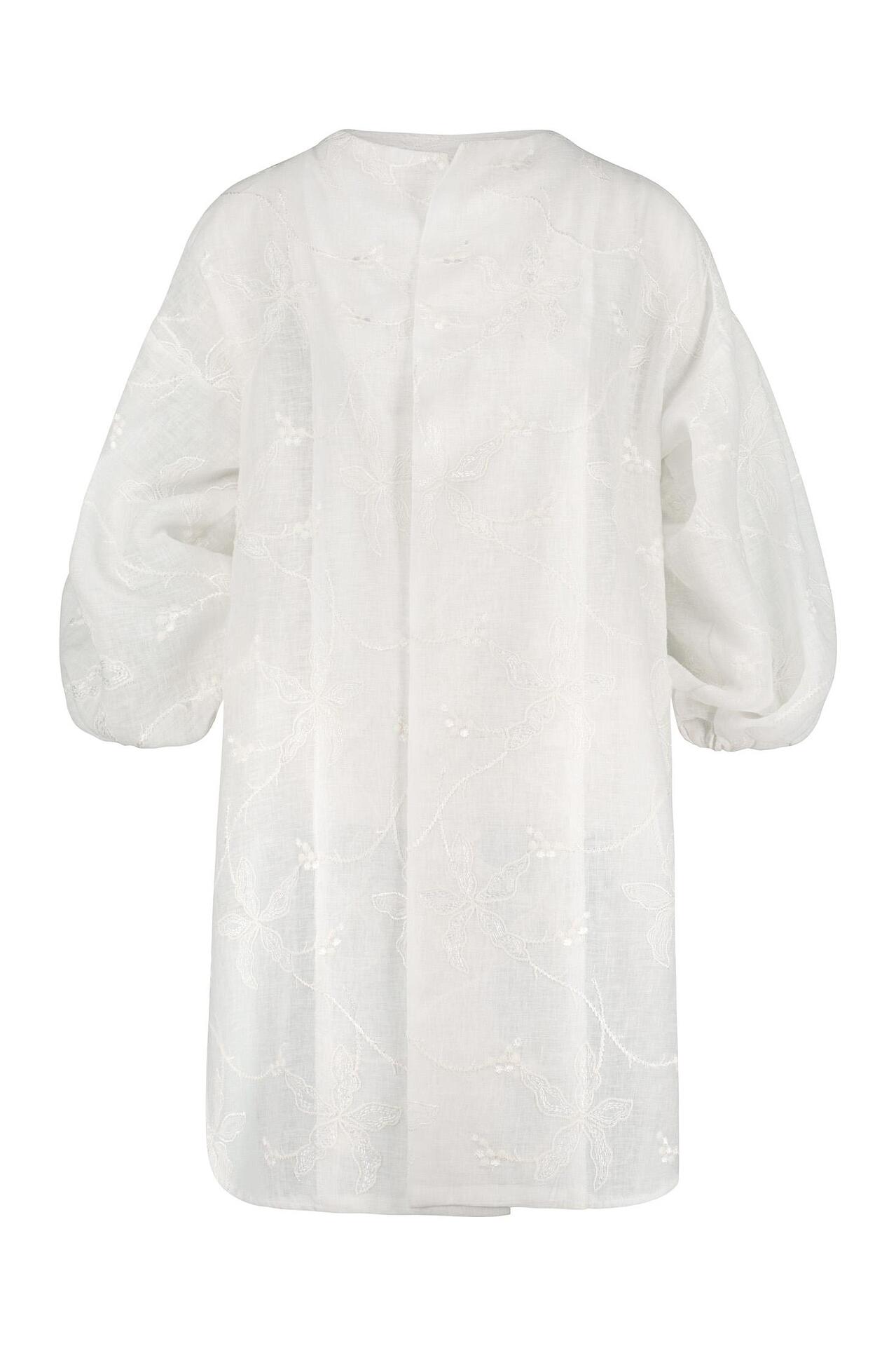 Long Linen Shirt "White Summer"