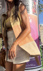 Sleeveless Blazer Shining Shoulders